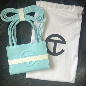 Telfar small POOL BLUE shopping bag